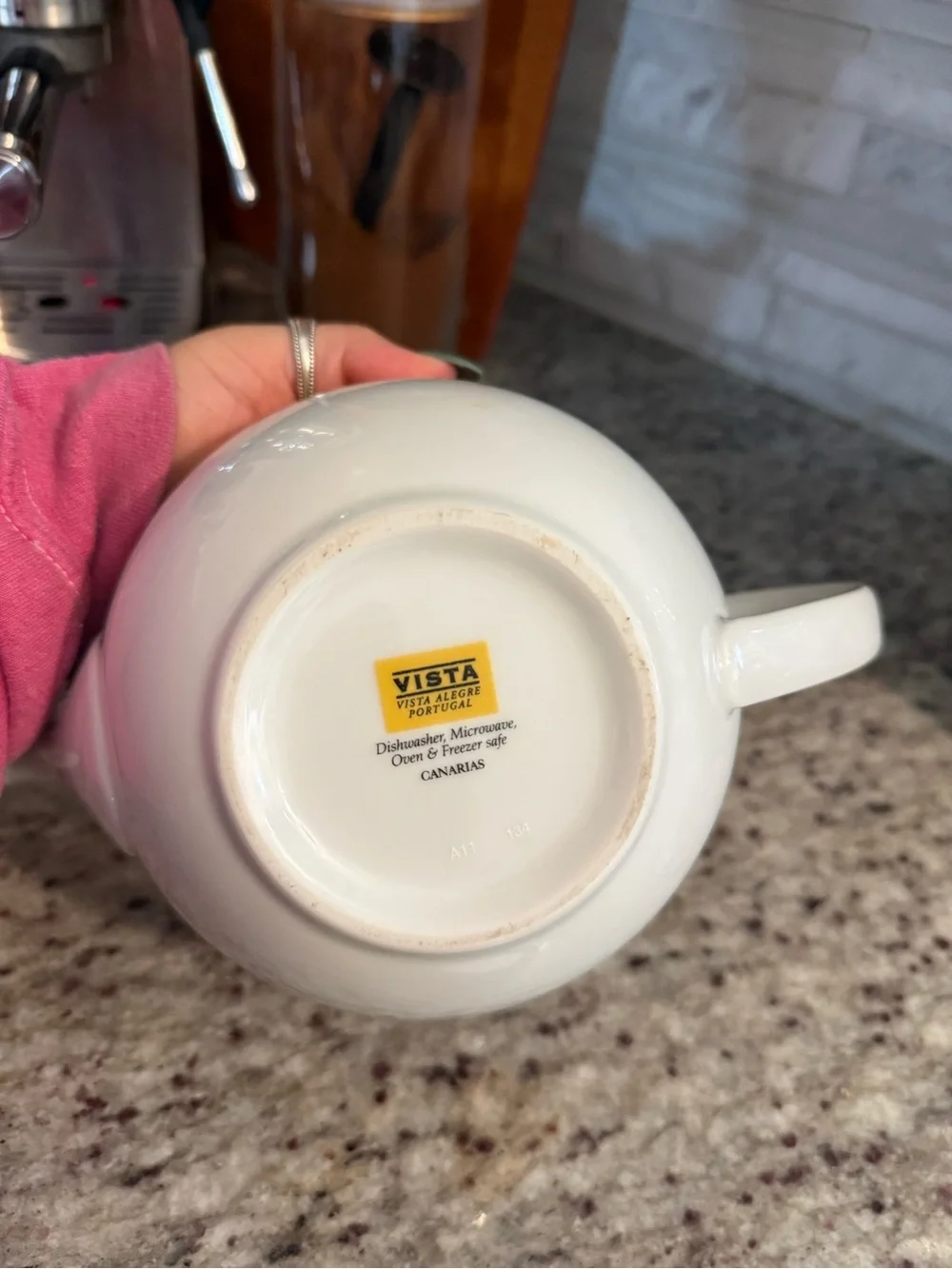 Vintage Vista alegre Portugal teapot yellow pattern